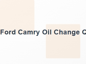 Ford Camry Oil Filter Specifications