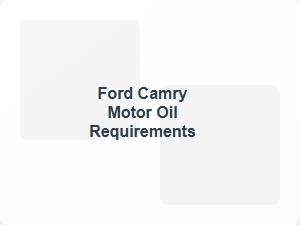 Quarts Needed for 2005 Camry Engine